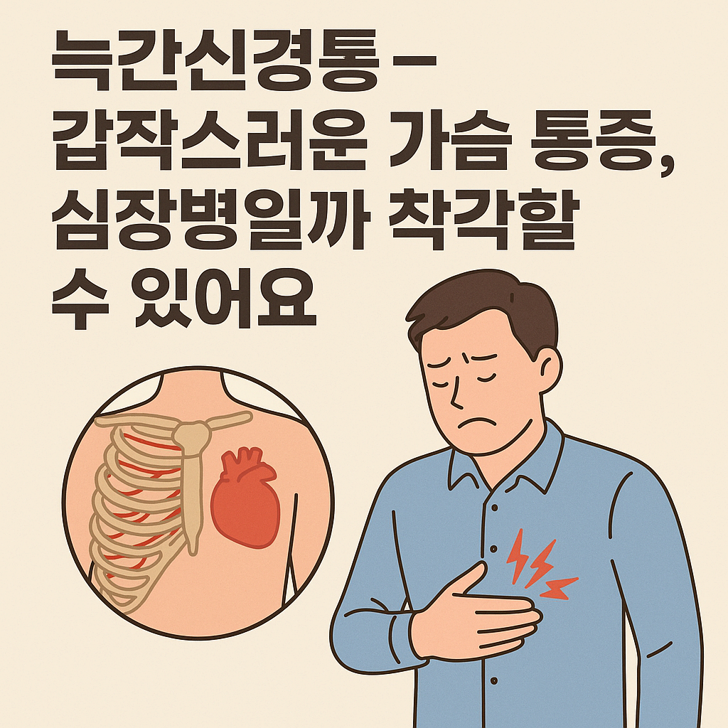🩺 늑간신경통 &ndash; 갑작스러운 가슴 통증, 심장병일까 착각할 수 있어요