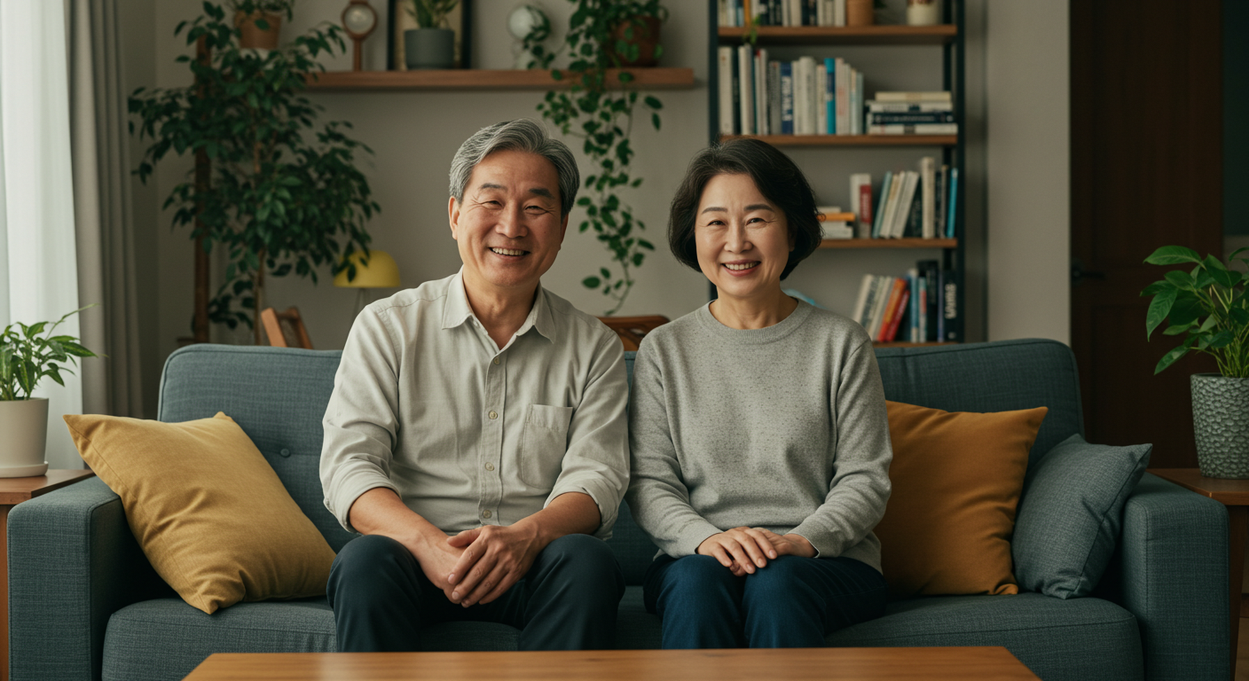 따뜻한 분위기의 부부 초상