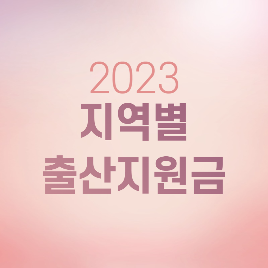 2023 출산 지원금