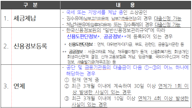 소상공인정책자금