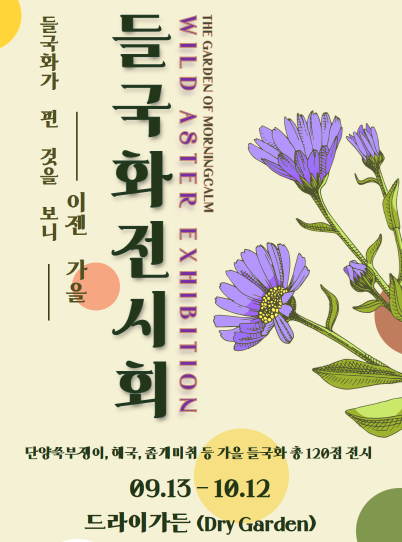 아침고요수목원 들국화전시회 안내 포스터