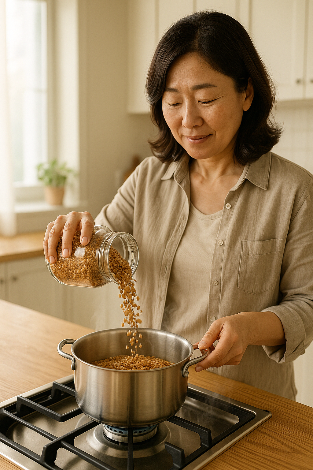 보리차 준비 컷