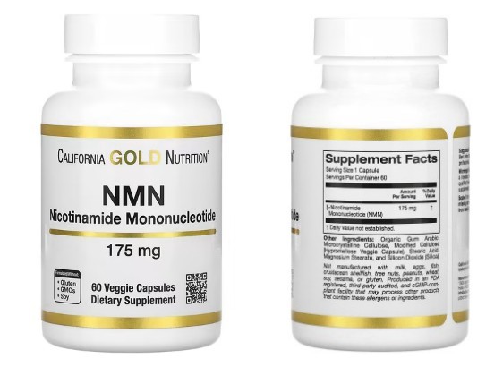 California Gold Nutrition, NMN, 175mg, 베지 캡슐 60정