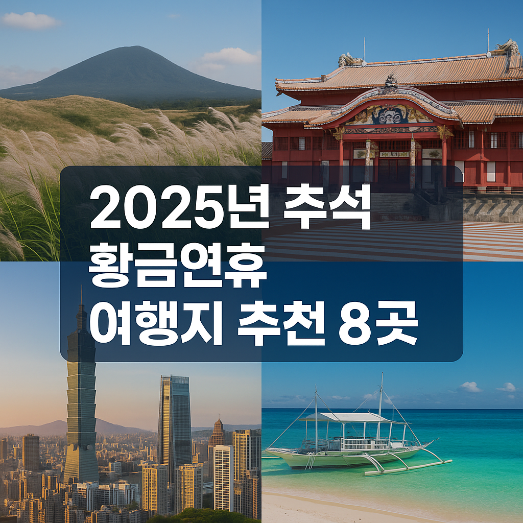 2025년 추석 황금연휴 여행지 추천 8곳