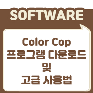 Color Cop 프로그램 다운로드 및 고급 사용법