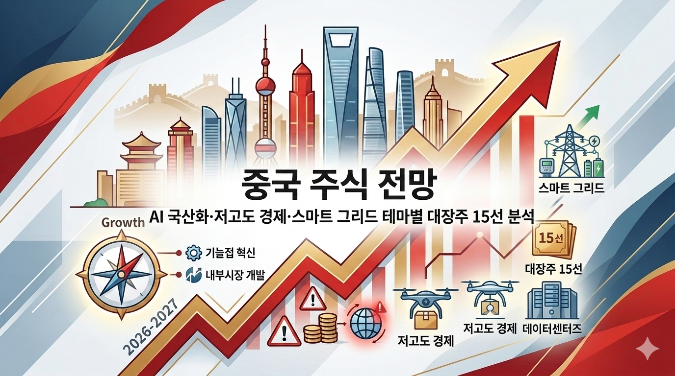 중국 주식 전망: AI 국산화·저고도 경제·스마트 그리드 테마별 대장주 15선 분석