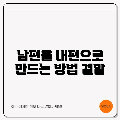 남편을 내편으로 만드는 방법 결말
