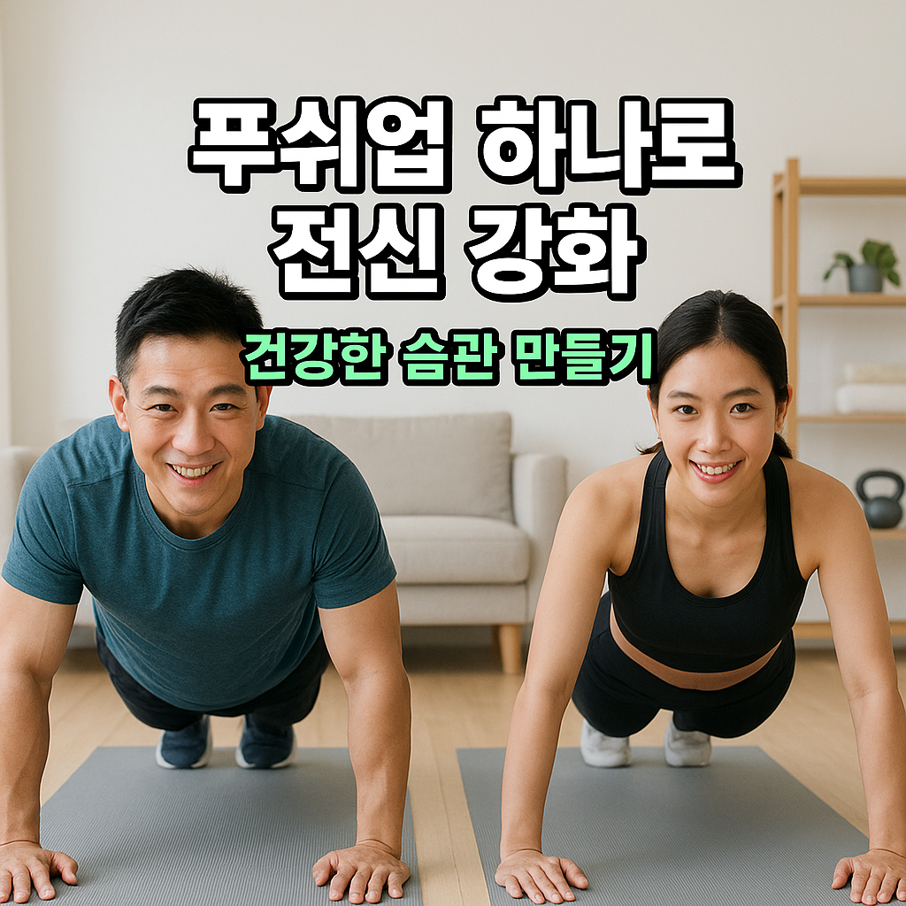 푸쉬업으로 전신 강화 홈트레이닝