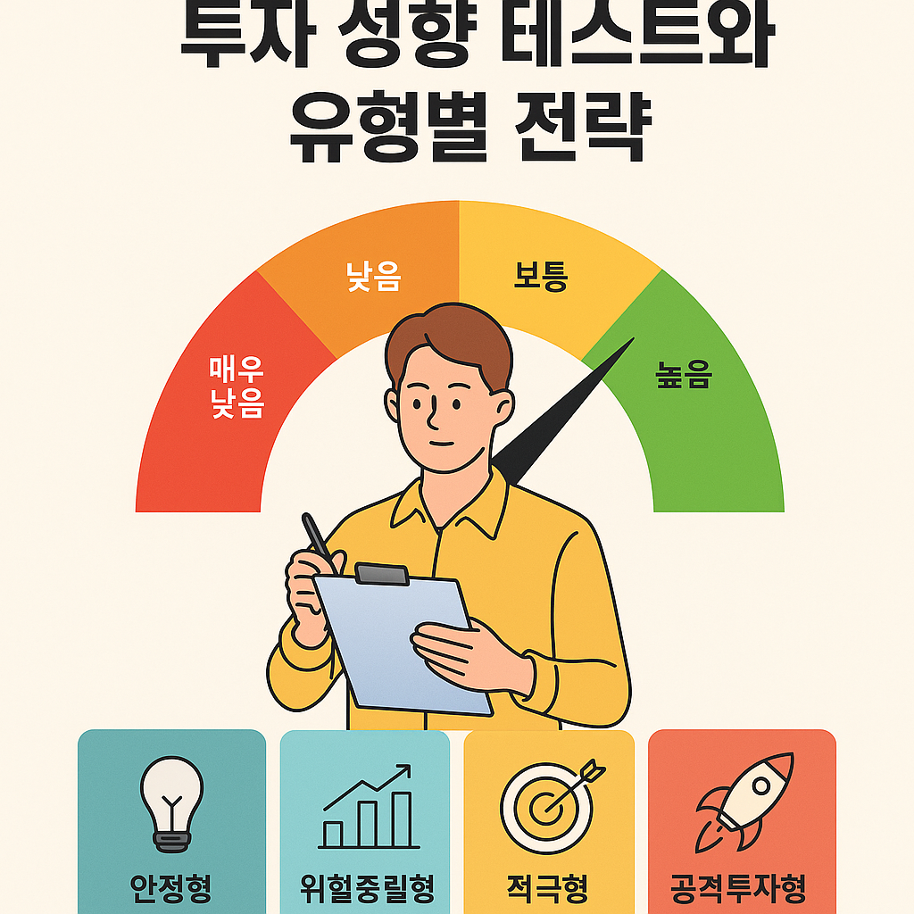 투자 성향 테스트와 유형별 전략 이미지