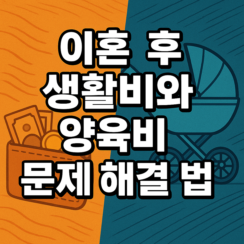 이혼 후 생활비와 양육비 문제 해결 방법 관련 이미지