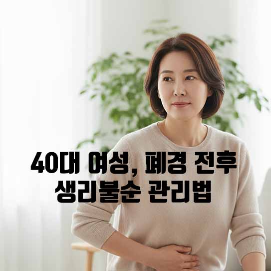40대 여성, 폐경 전후 생리불순 관리법