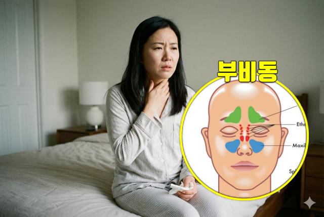 침 삼킬때 목 아픈 이유 인후통 원인 부비동염