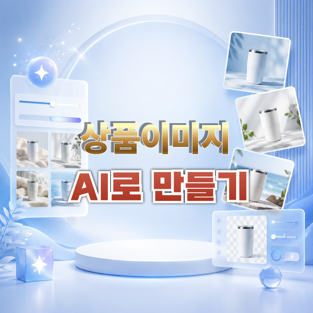 쇼핑몰 상품 이미지를 AI로 만드는 방법을 설명하는 블로그 썸네일 이미지