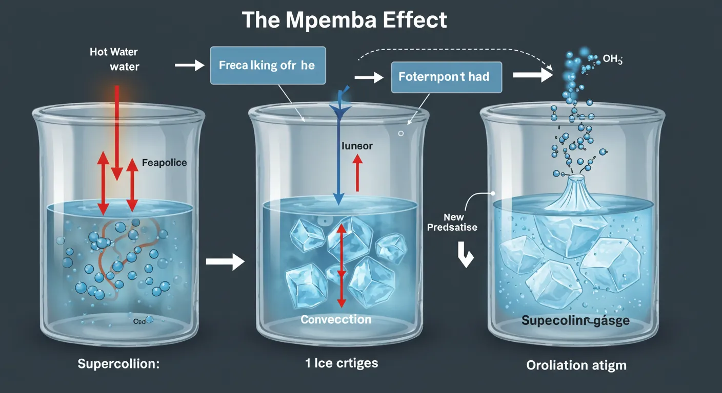 음펨바효과 실험모습