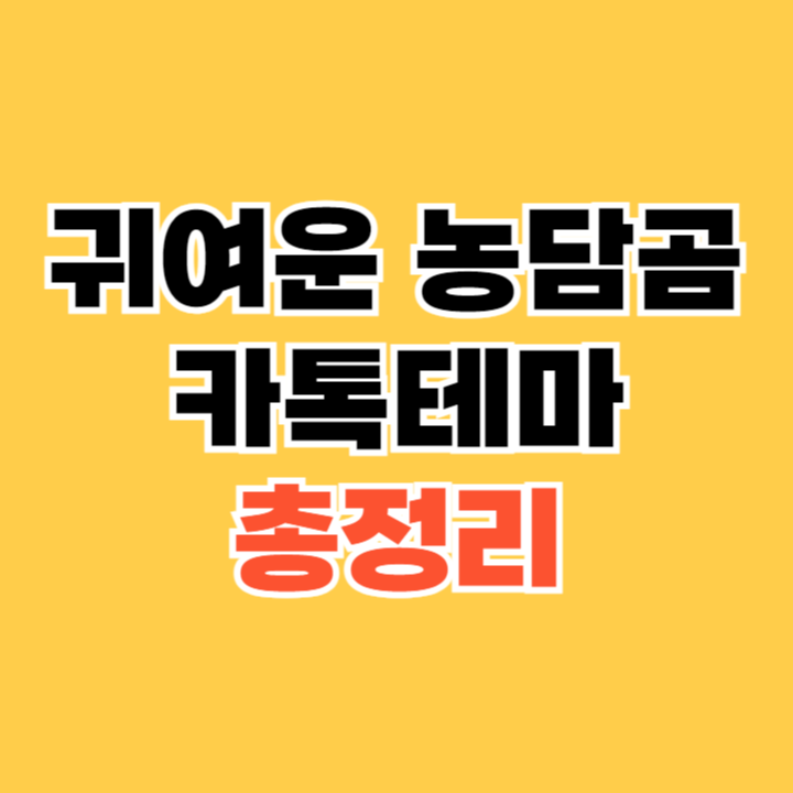 귀여운 농담곰 카톡테마