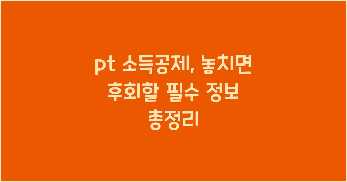 pt 소득공제
