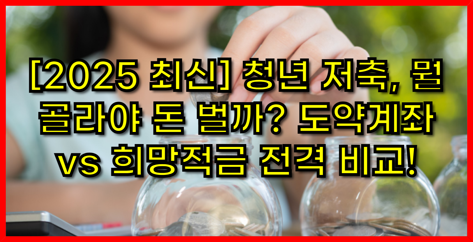 [2025 최신] 청년 저축, 뭘 골라야 돈 벌까? 도약계좌 vs 희망적금 전격 비교!