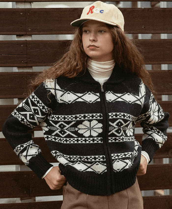 올리브데올리브 집업 가디건