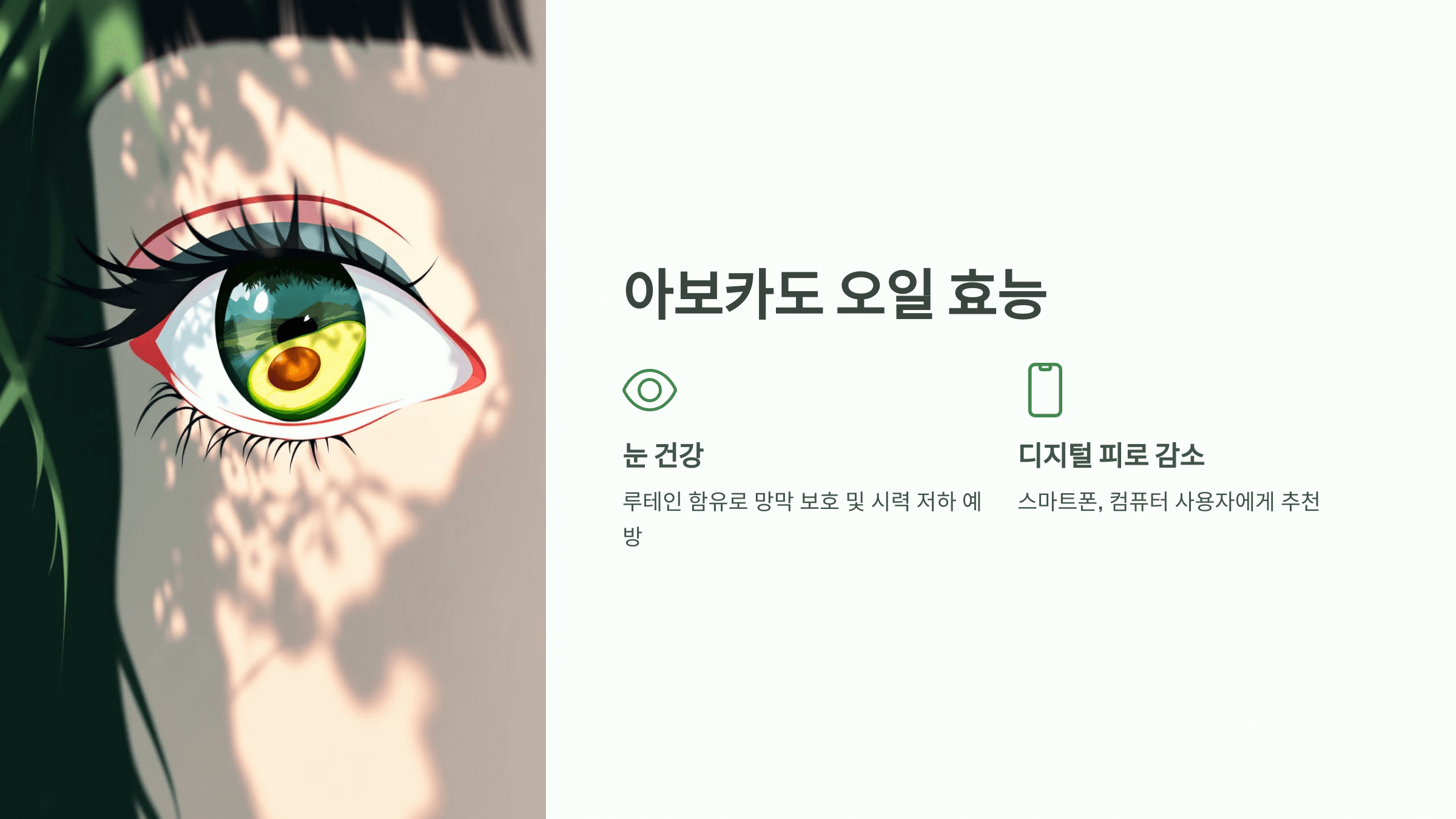 아보카도 오일 사진입니다.