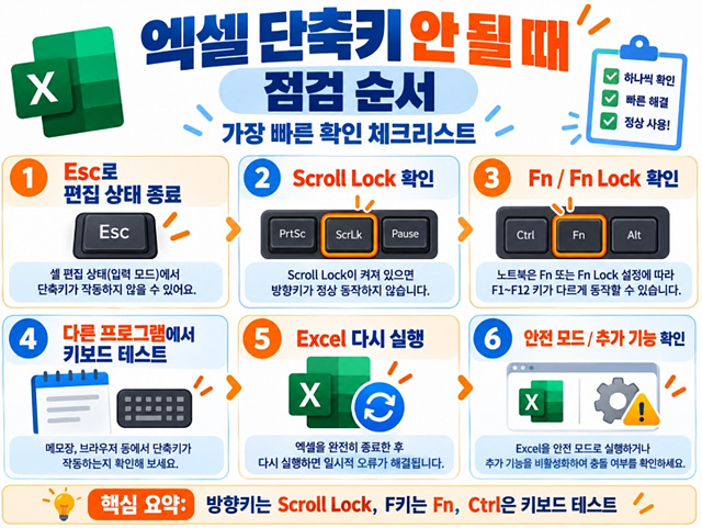 엑셀 선택 단축키 총정리｜행&middot;열&middot;범위&middot;전체 선택 쉽게 하기
