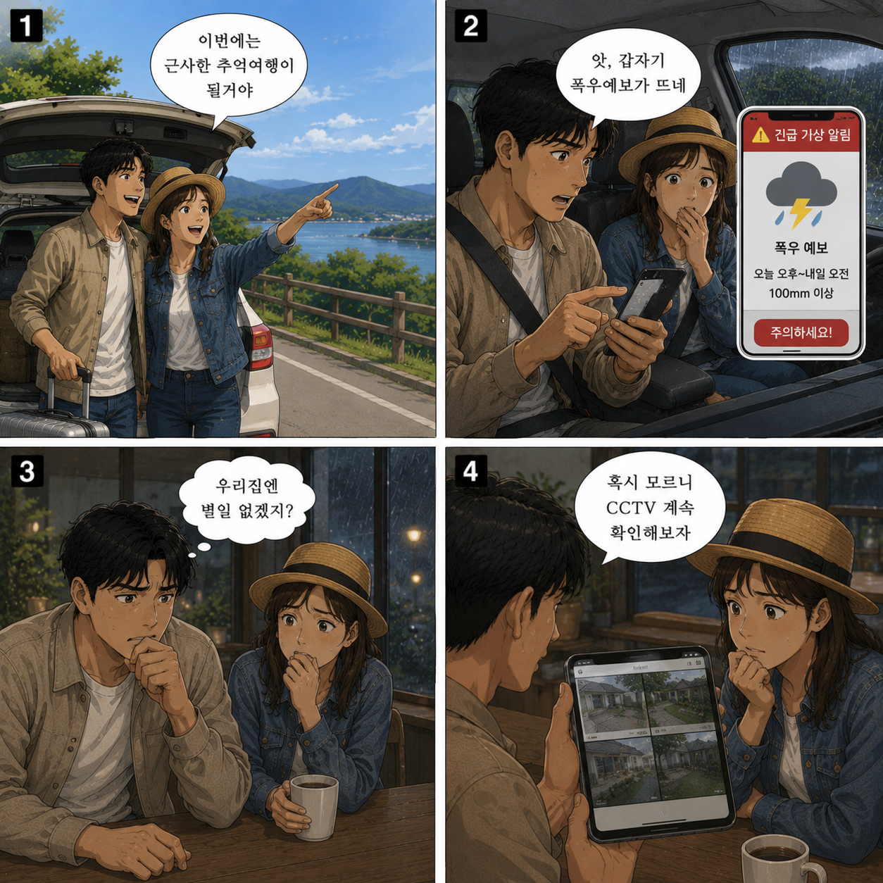 여행을 가도 빈집걱정시작