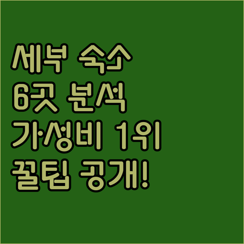 세부 시티 호텔 6곳 최종 비교 분석..