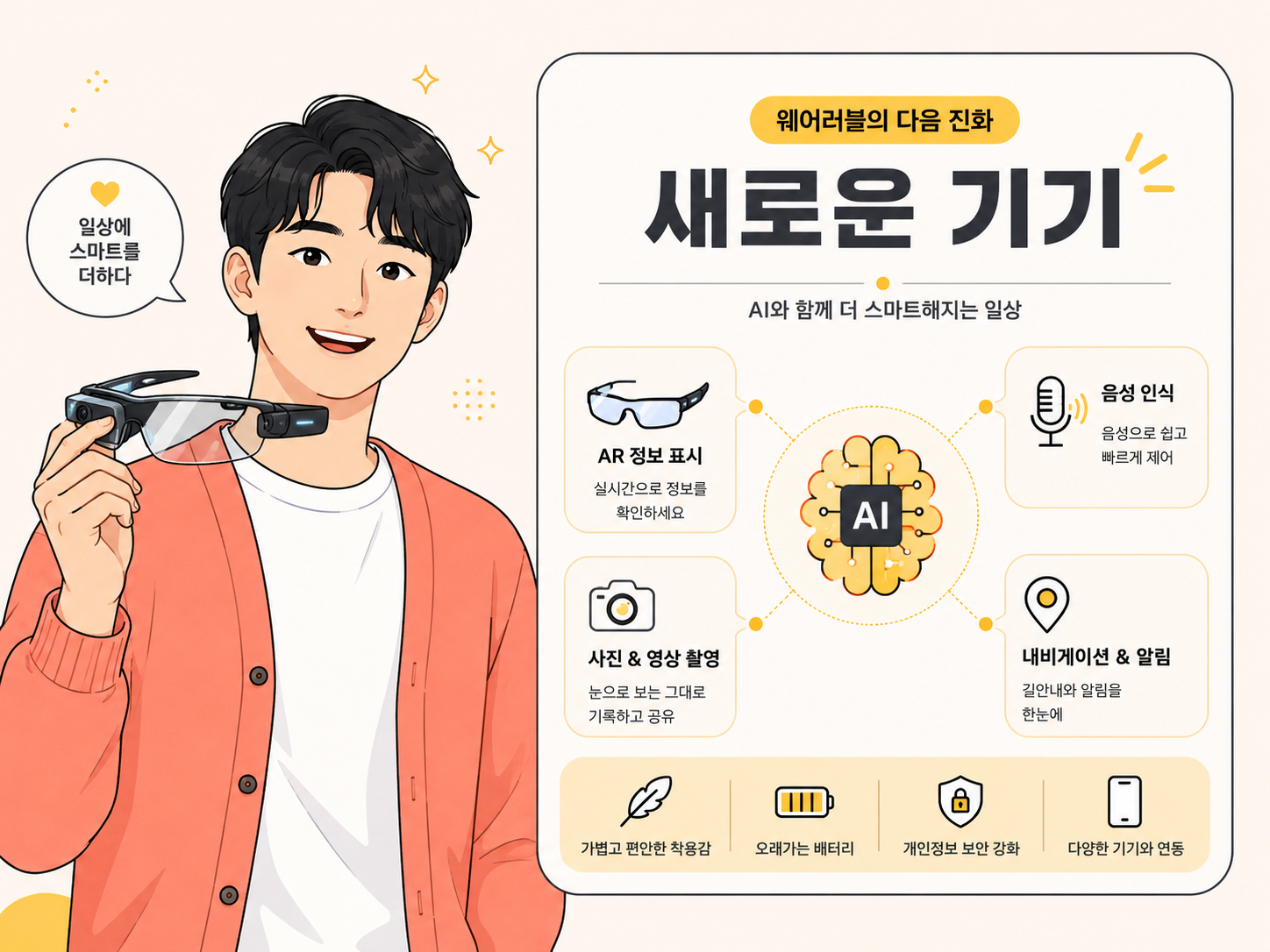 AI 비서 안경 등 새로운 기기 출시예정 트렌드와 웨어러블 시장 변화 요약