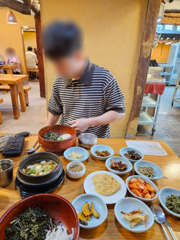 마니산산채 한상차림