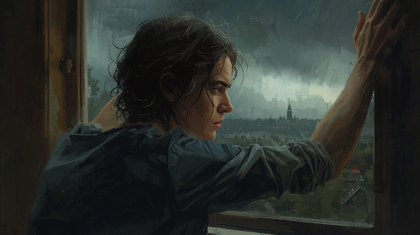 통제할 수 없는 상황 앞에서 흔들리는 마음에 관한 그림