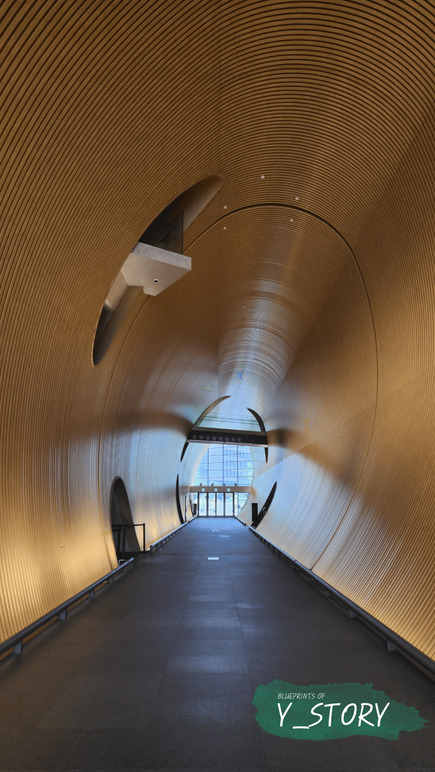 안도 다다오 건축가가 설계한 LG 아트센터의 튜브 공간