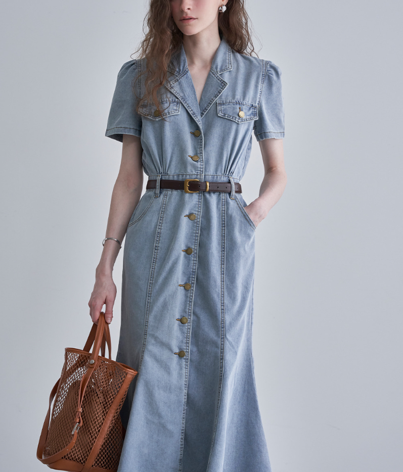 '절친 토큐멘터리 4인용 식탁' 101회 박경림 르니앤맥코이 데님 원피스