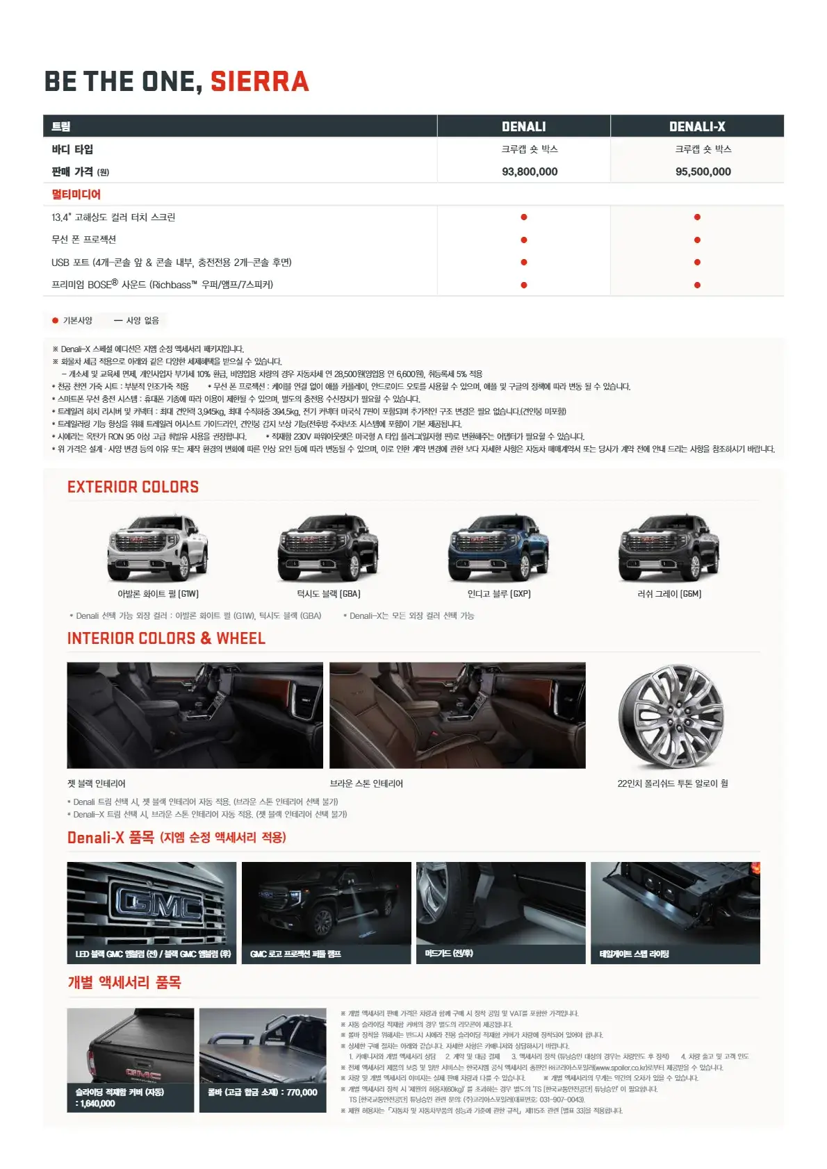 GMC 시에라 이미지 가격표