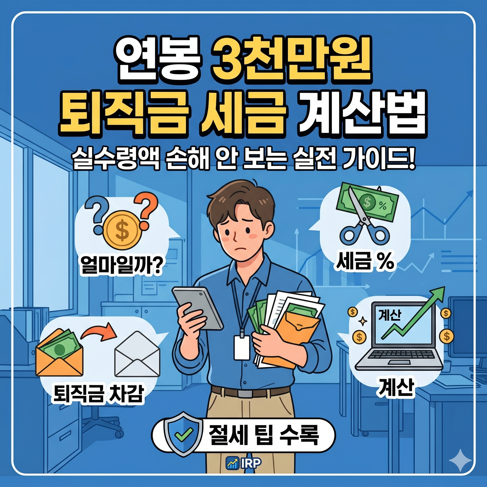 연봉 3천만 원 퇴직금 세금 계산법: 실수령액 손해 안 보는 실전 가이드