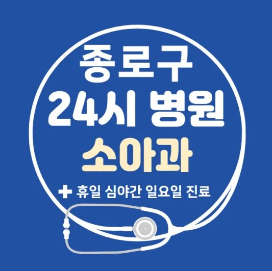 서울시-종로구-24시간-병원-소아과-토요일-야간-일요일-진료-당직병원-찾기