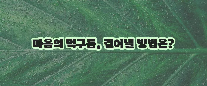 우울증 극복 원인 예방 방법을 알아야 합니다