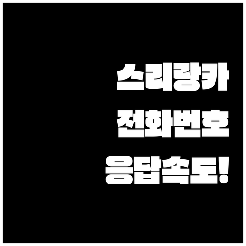 스리랑카항공 고객센터 전화번호와 채널..