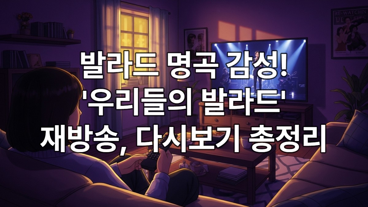 발라드 명곡 감성! / '우리들의 발라드' 재방송, 다시보기 총정리