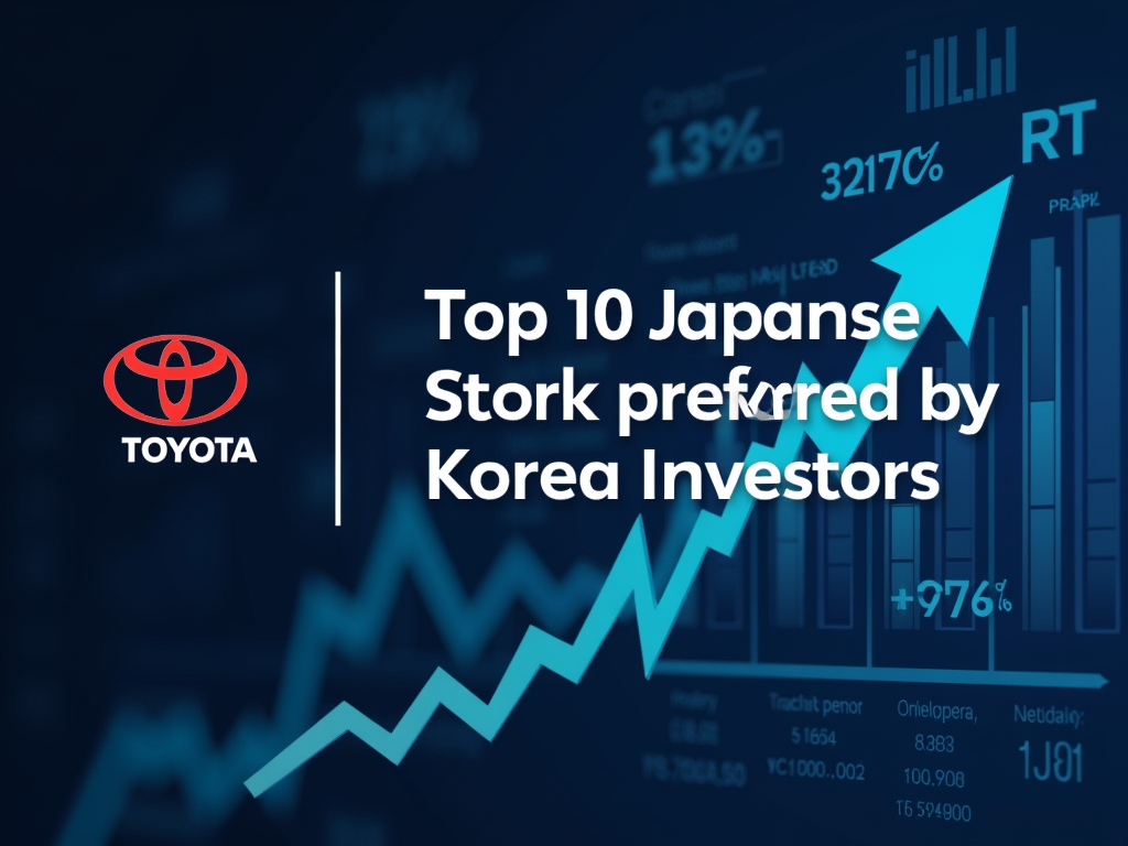 한국인이 선호하는 일본 주식 Top 10을 의미하는 이미지입니다.