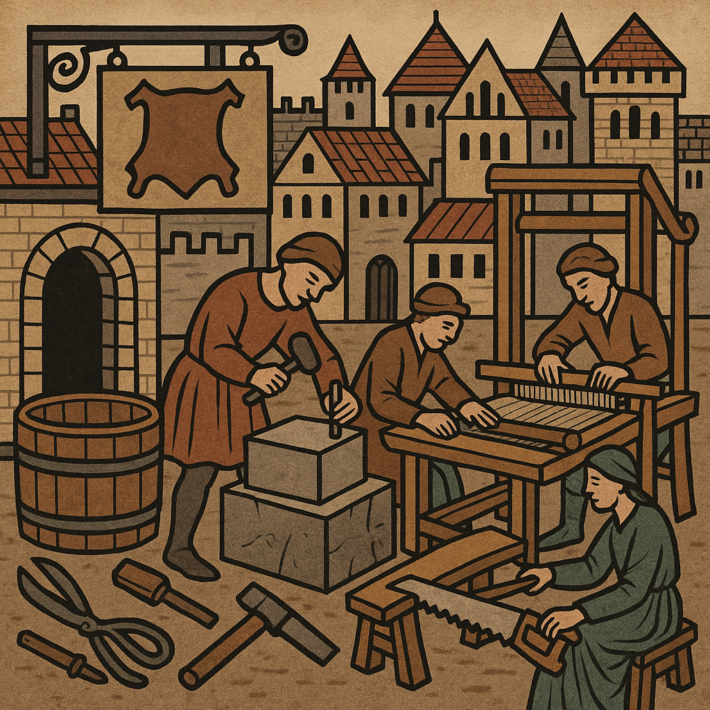 봉건 사회에서 장인&middot;상인 관련 이미지