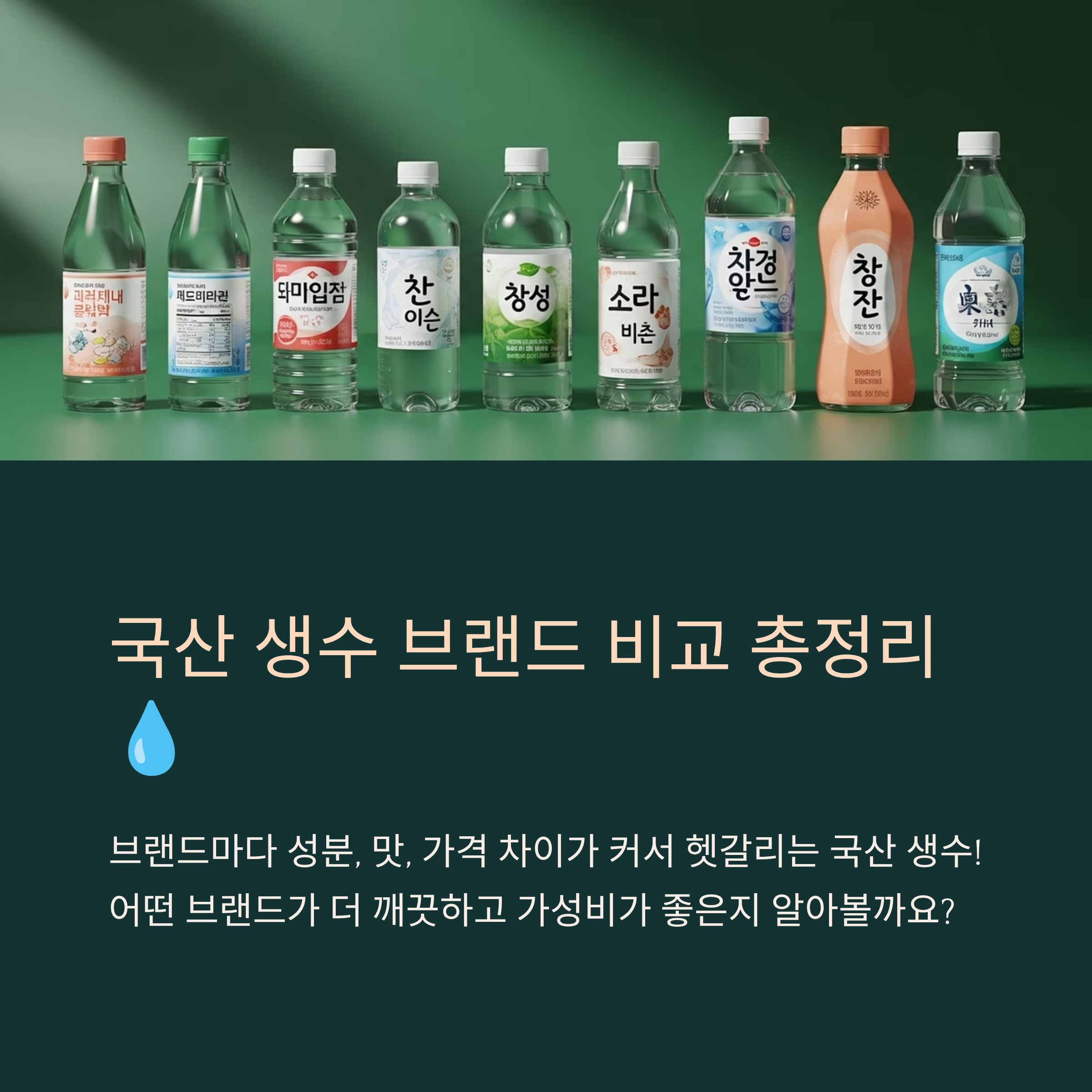국산 생수 브랜드 비교 총정리
