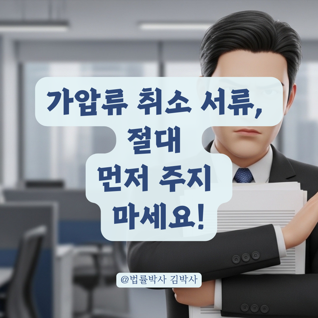모르면 손해 보는 가압류 취소 서류 함부로 주면 안 되는 이유!