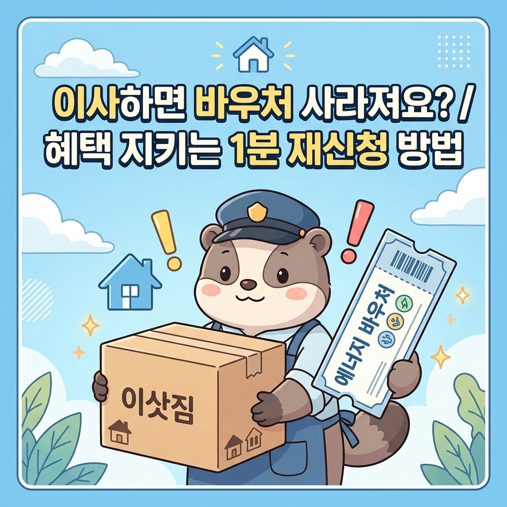 이사 후 에너지바우처 재신청 절차 및 전입신고 시 혜택 유지 수칙