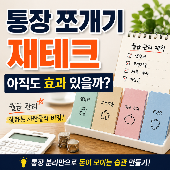 통장 쪼개기 재테크 아직도 효과 있을까? 월급 관리 잘하는 사람들의 비밀