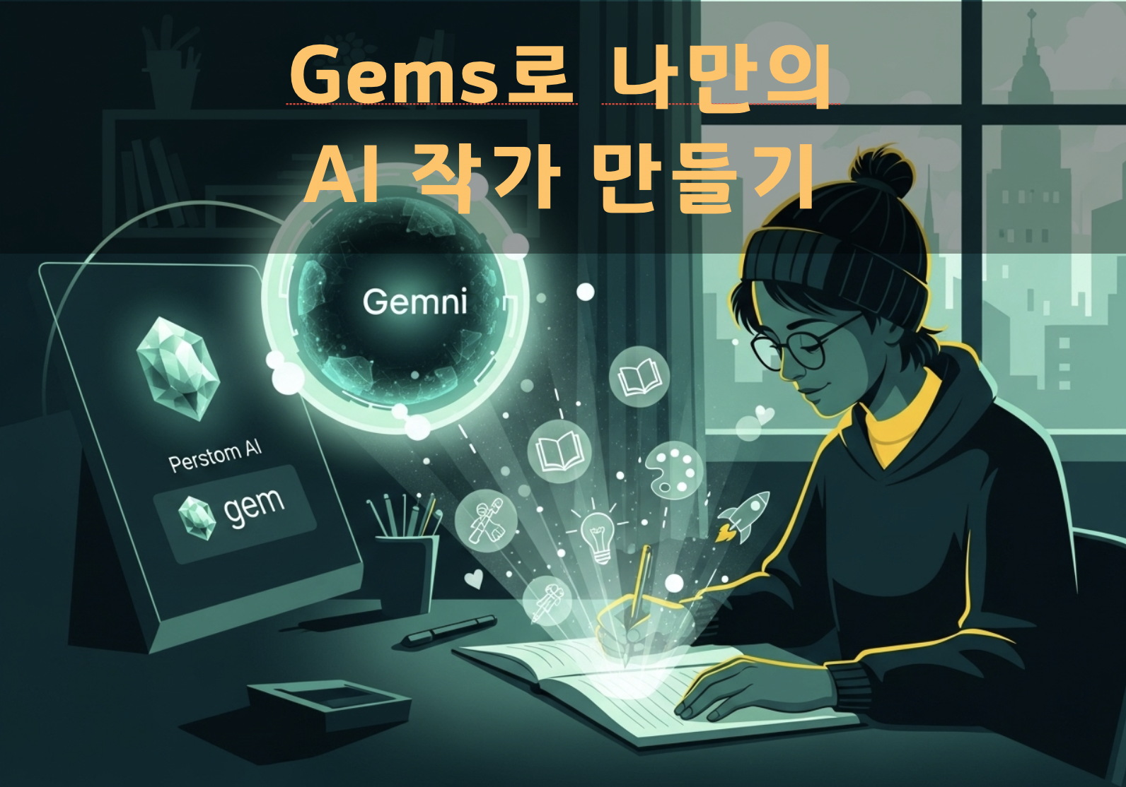 Gemini와 Gems 기능으로 글쓰기 모습