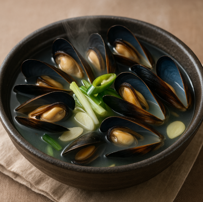 시원한 맛이 일품인 홍합탕