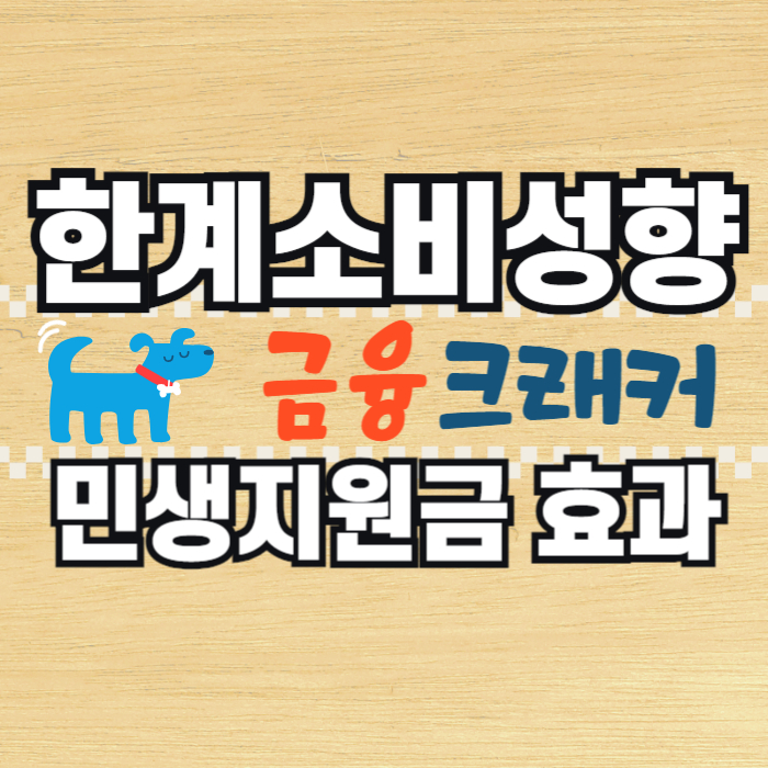 한계소비성향(MPC) 정부 정책 민생지원금 효과