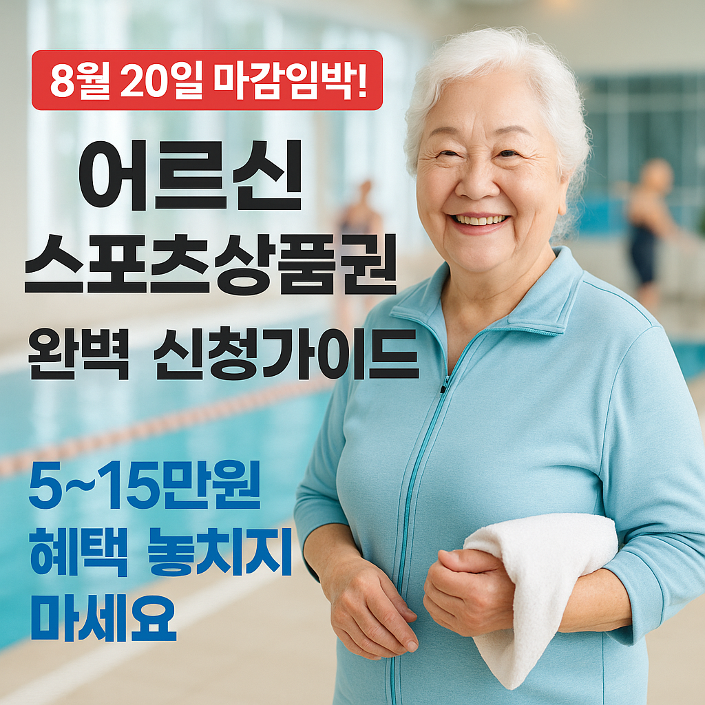 어르신 스포츠상품권 8월 마감임박! 신청방법 완전정복