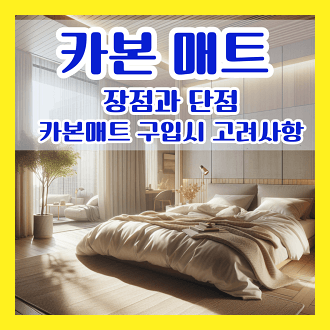 카본 매트의 장점과 단점 구입시 구려해야 할 사항