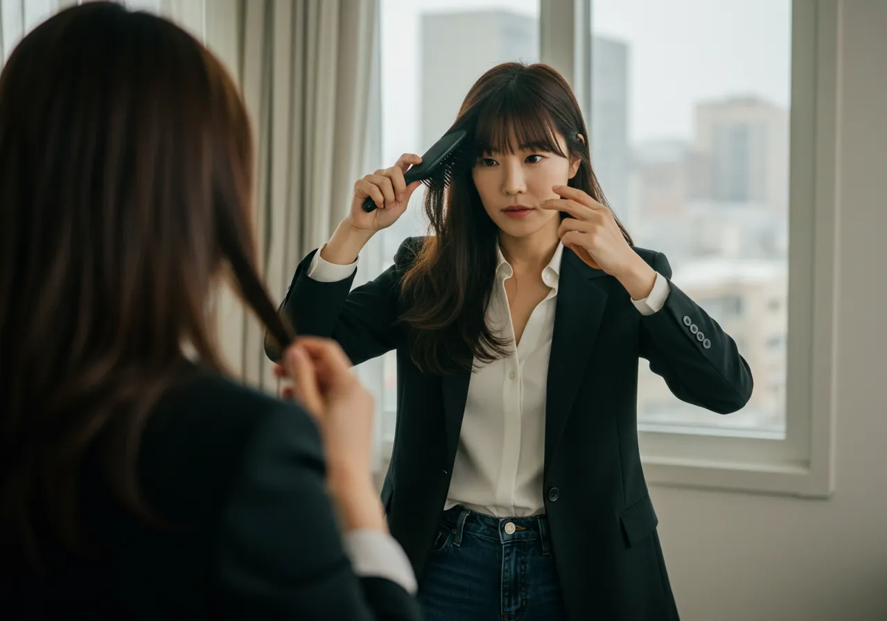 비 오는 날에도 앞머리 완벽 고정