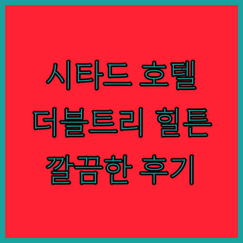 더블트리 바이 힐튼 시타드 숙박 후기..